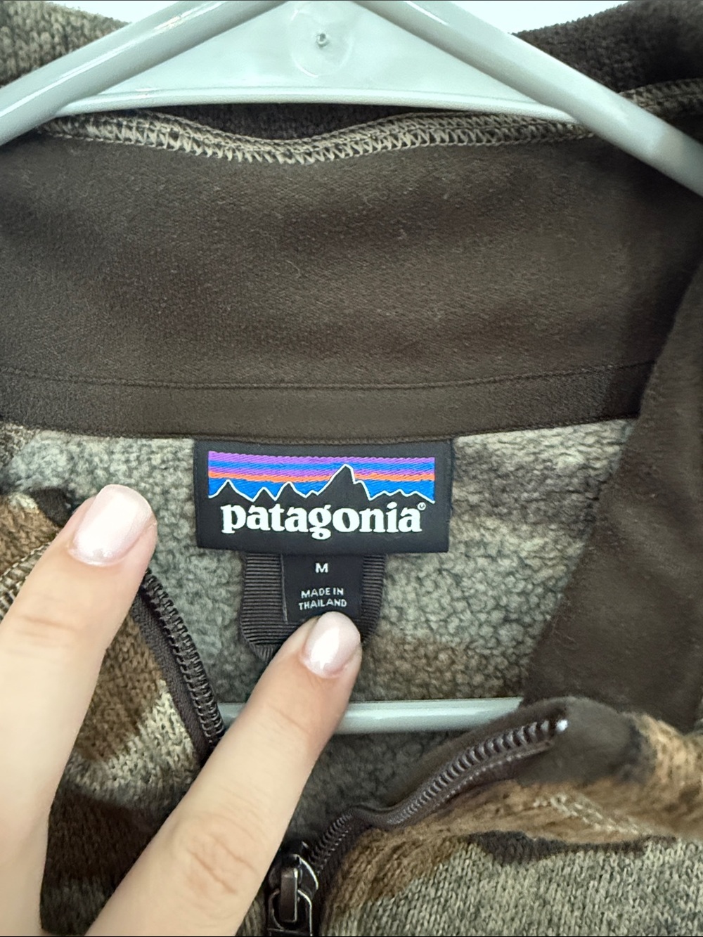 Patagonia Camo Half-Zip Fleece Pullover - Brown, Tan, Cream - Picture 2 of 3